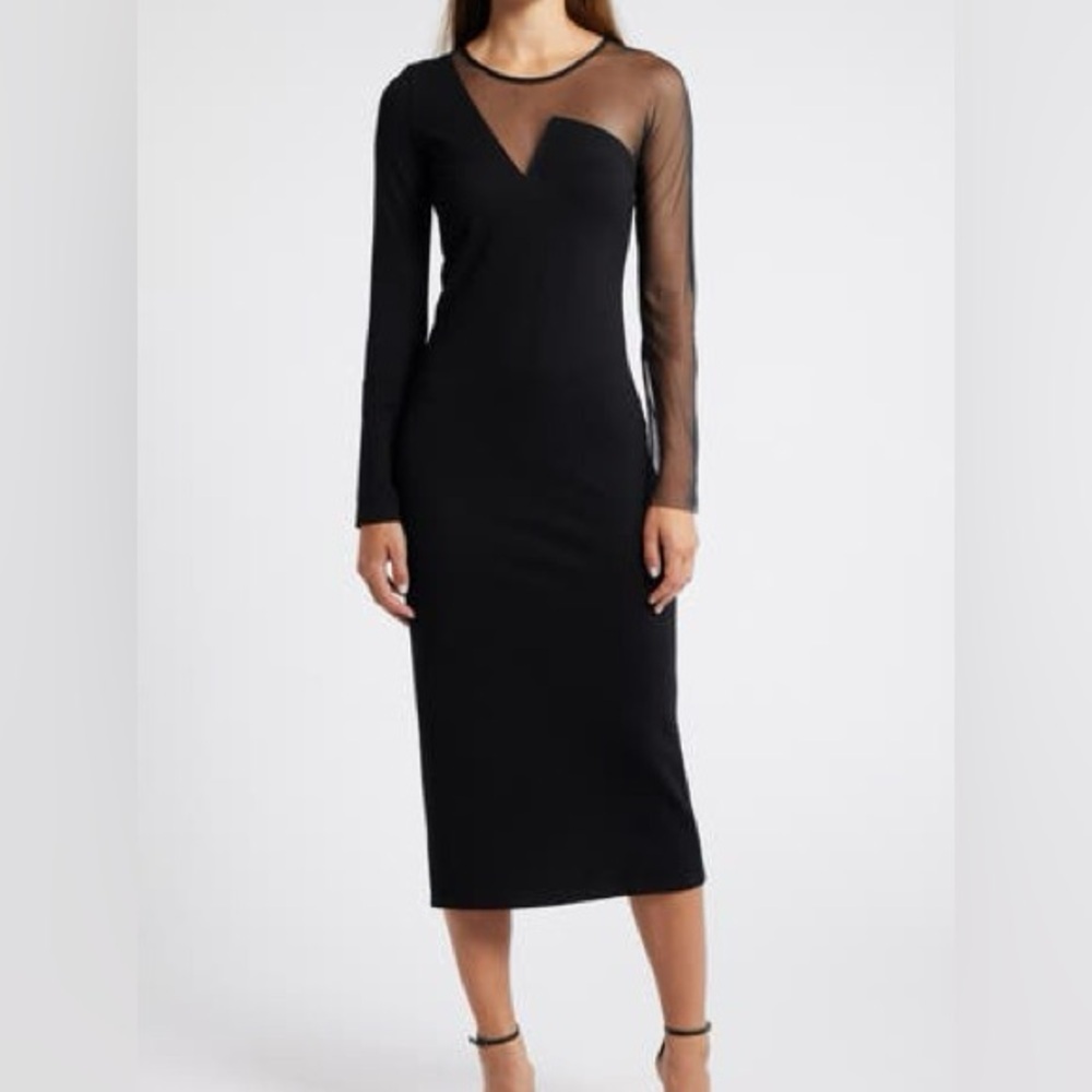 Elegant Black One-Shoulder Dress size medium